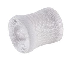 BRATECK Flexible Cable Wrap Sleeve with Hook and Loop Fastener 135mm/5.3' Width Material Polyester Dimensions 1000x135mm --White Tristar Online