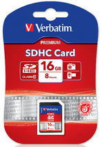 VERBATIM SDHC 16GB (Class 10) Up to 45MB/Sec 300X read speed Tristar Online