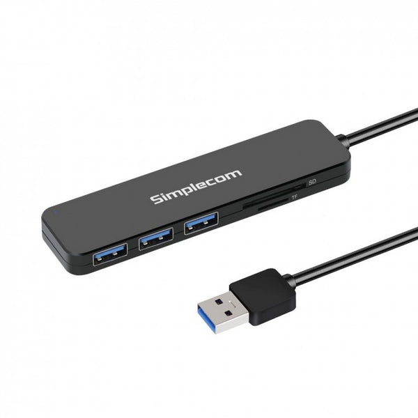 SIMPLECOM CH365 SuperSpeed 3 Port USB 3.0 (USB 3.2 Gen 1) Hub with SD MicroSD Card Reader Tristar Online