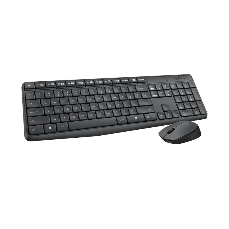 LOGITECH MK235 Wireless Keyboard and Mouse Combo 2.4GHz Wireless Compact Long Battery Life 8 Shortcut keys Tristar Online
