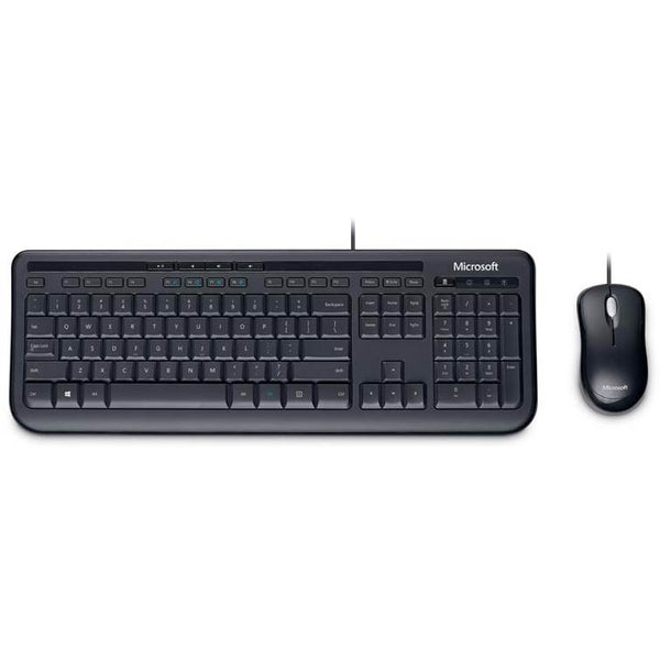 MICROSOFT Wired Desktop 600 K&M USB Black Mouse & Keyboard Combo - Spill Resistant, Retail Pack Tristar Online