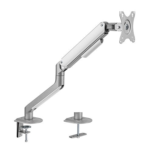 BRATECK Single Monitor Economical Spring-Assisted Monitor Arm Fit Most 17'-32' Monitors, Up to 9kg per screen VESA 75x75/100x100 Matte Grey Tristar Online