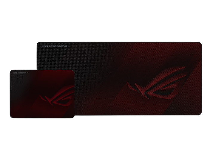 ASUS ROG SCABBARD II Gaming Mouse Pad, Medium 360x260mm + Extended 900x400mm Size, Water/Oil/Dust Respellent, Anti-Fray, Soft Cloth With Rubber Base Tristar Online