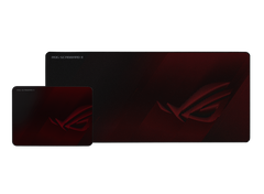 ASUS ROG SCABBARD II Gaming Mouse Pad, Medium 360x260mm + Extended 900x400mm Size, Water/Oil/Dust Respellent, Anti-Fray, Soft Cloth With Rubber Base Tristar Online