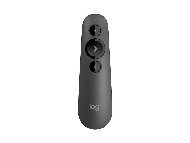 LOGITECH R500S Laser Presentation Remote with Dual Connectivity Bluetooth or USB 20m Range Red Laser Pointer for PowerPoint Keynote Google Slides Tristar Online