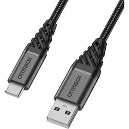 OTTERBOX USB-C to USB-A Cable 2M - Premium - Dark Ash Black  USB A to USB C  - Rugged, tough Tristar Online