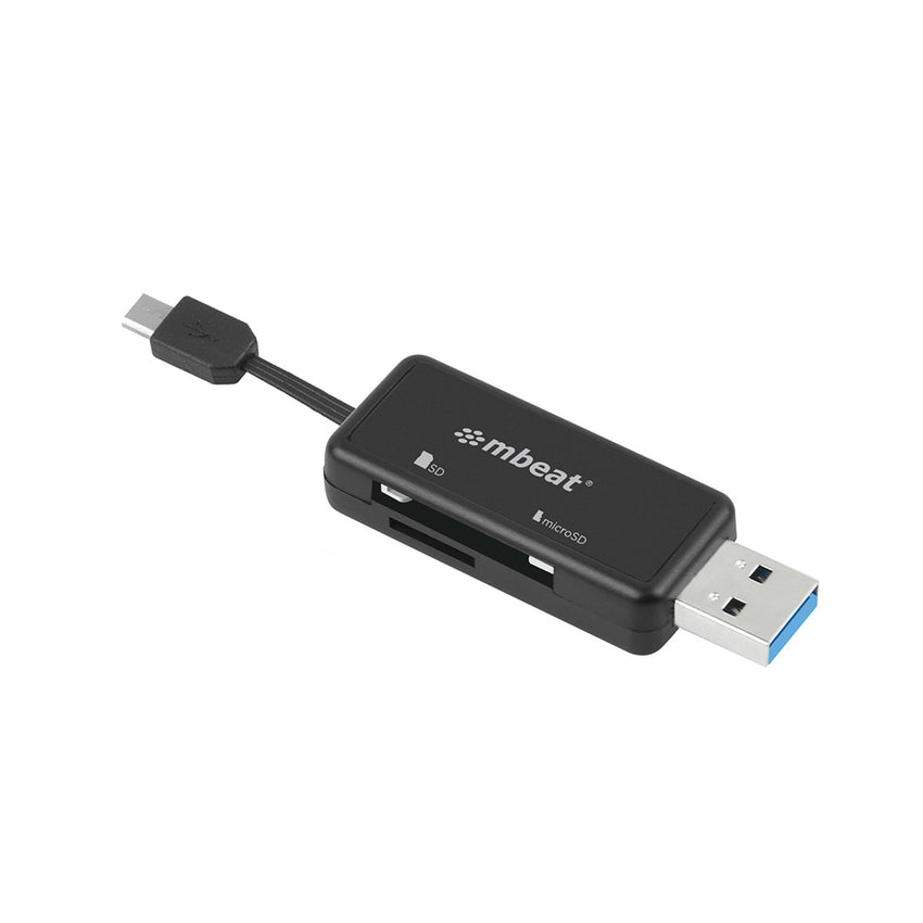MBEAT Ultra Dual USB Reader - USB 30 Card Reader plus Micro USB 20 OTG Reader - USB 30 SD/Micro SD card reader for PC/MAC Tristar Online
