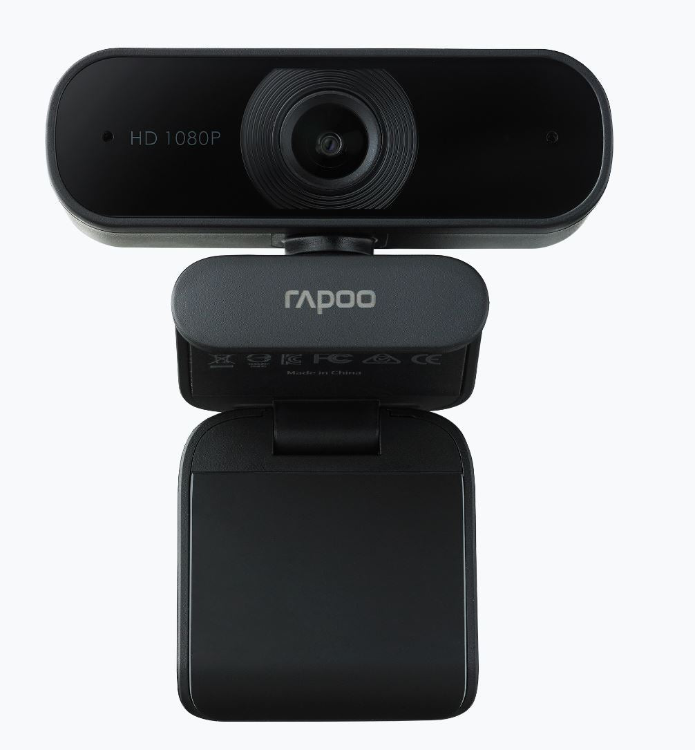 RAPOO C260 Webcam FHD 1080P/HD720P, USB 2.0 Compatible Win7/8/10, Mac OS X 10.6 or above, Chrome OS and Android V5.0 or above - Ideal for TEAMS, Zoom Tristar Online