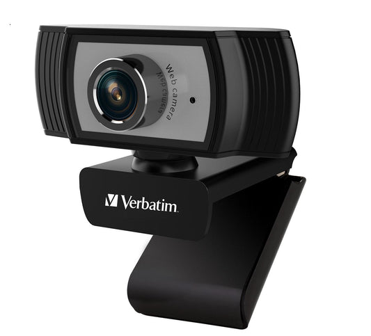 VERBATIM 1080p Full HD Webcam - Black/Silver FHD 1920x1080, 2.0 Mega Pixels, Compatible with Windows XP,7 8, 10, Android V5, MacOS 10.6 or Above Tristar Online