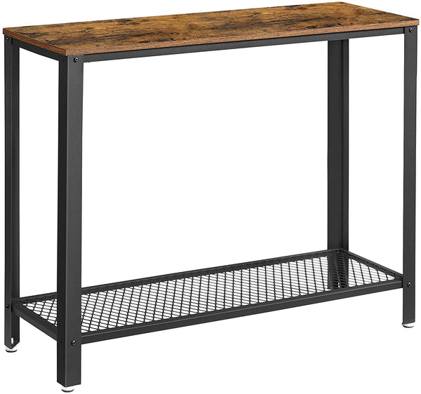 Console Table Metal Frame Rustic Brown Tristar Online