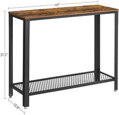 Console Table Metal Frame Rustic Brown Tristar Online