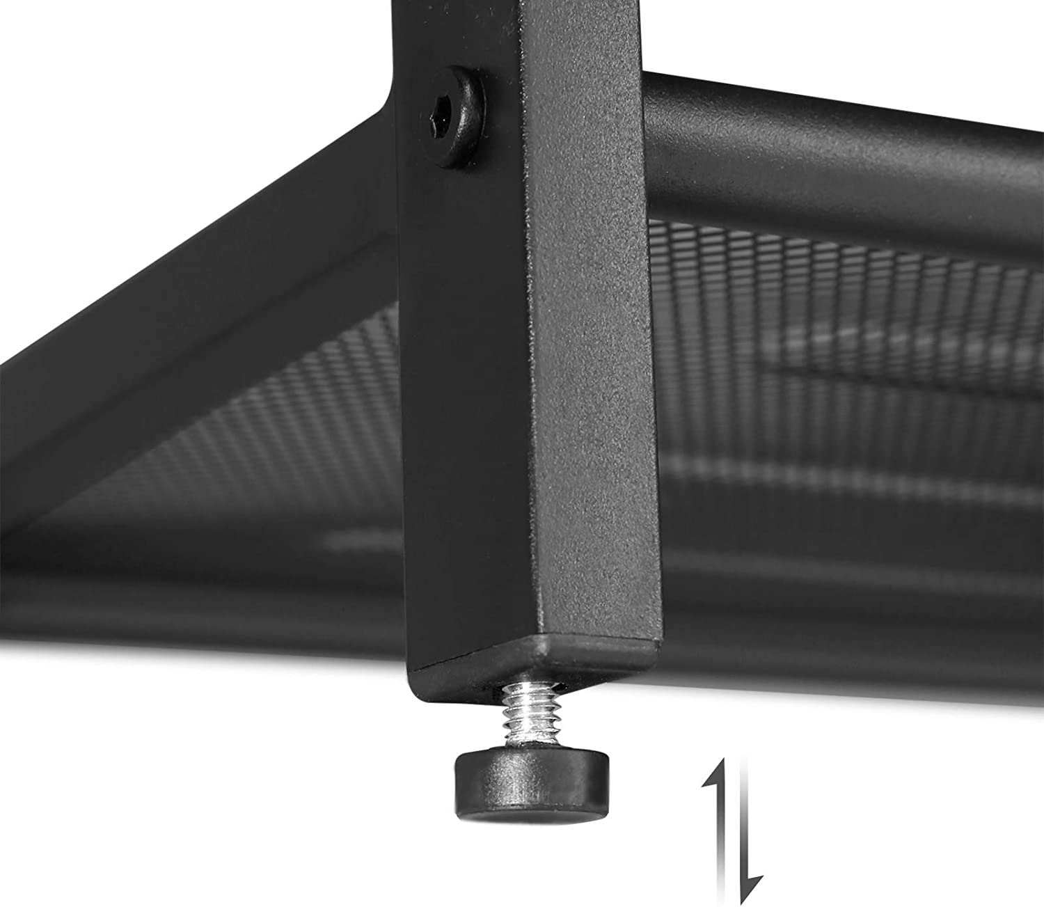 Shoe Rack with 2 Mesh Shelves, Rustic Brown and Black Tristar Online