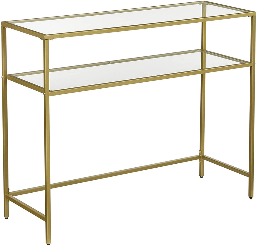Console Table Metal Frame with 2 Shelves Adjustable Feet Tristar Online