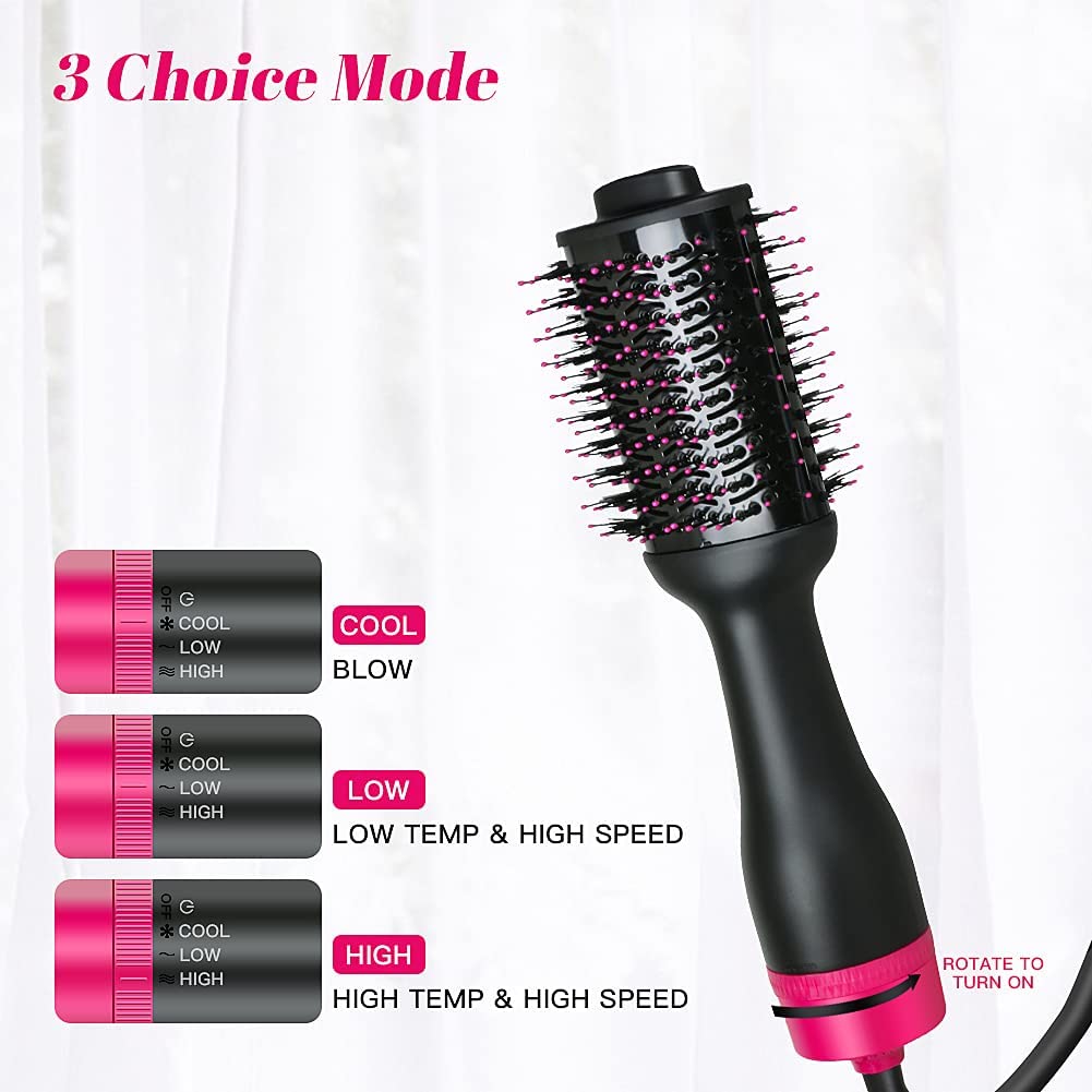Hot Air One-Step Hair Dryer Negative Ion Anti-Frizz Blowout for Drying,Straightening, Curling and Volumizer (AU Plug) Tristar Online