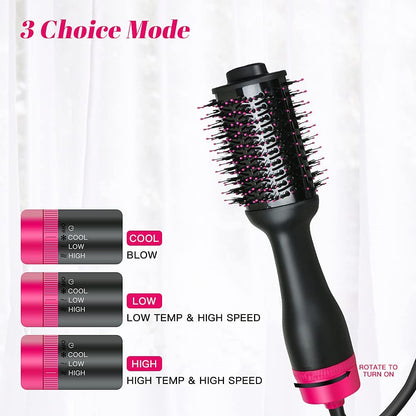 Hot Air One-Step Hair Dryer Negative Ion Anti-Frizz Blowout for Drying,Straightening, Curling and Volumizer (AU Plug) Tristar Online