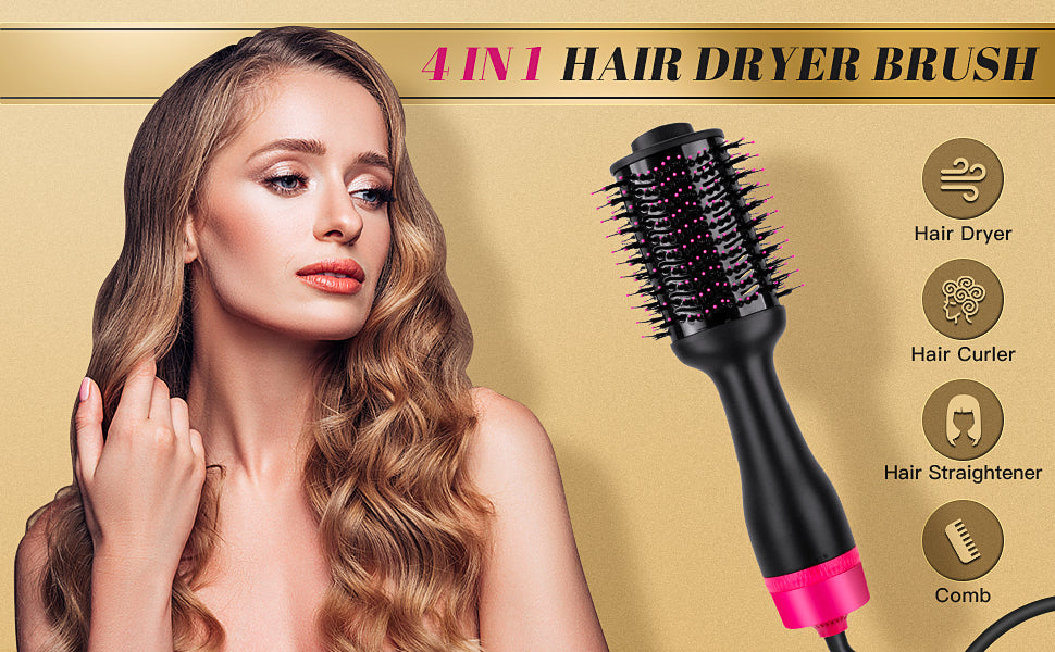 Hot Air One-Step Hair Dryer Negative Ion Anti-Frizz Blowout for Drying,Straightening, Curling and Volumizer (AU Plug) Tristar Online