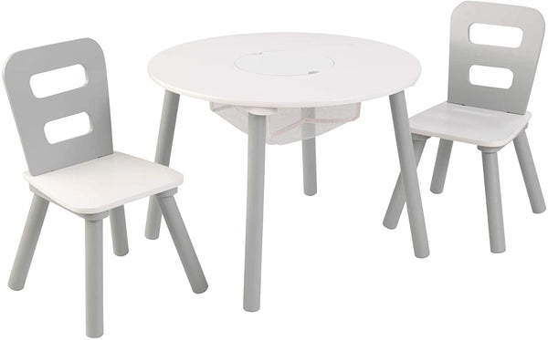 Round Table and 2 Chair Set for kids (Gray) Tristar Online
