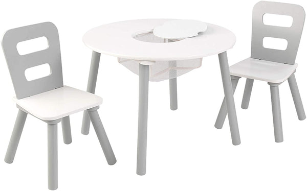 Round Table and 2 Chair Set for kids (Gray) Tristar Online