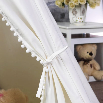 5 Poles Giant Kids Teepee Tent (Natural Canvas) Tristar Online