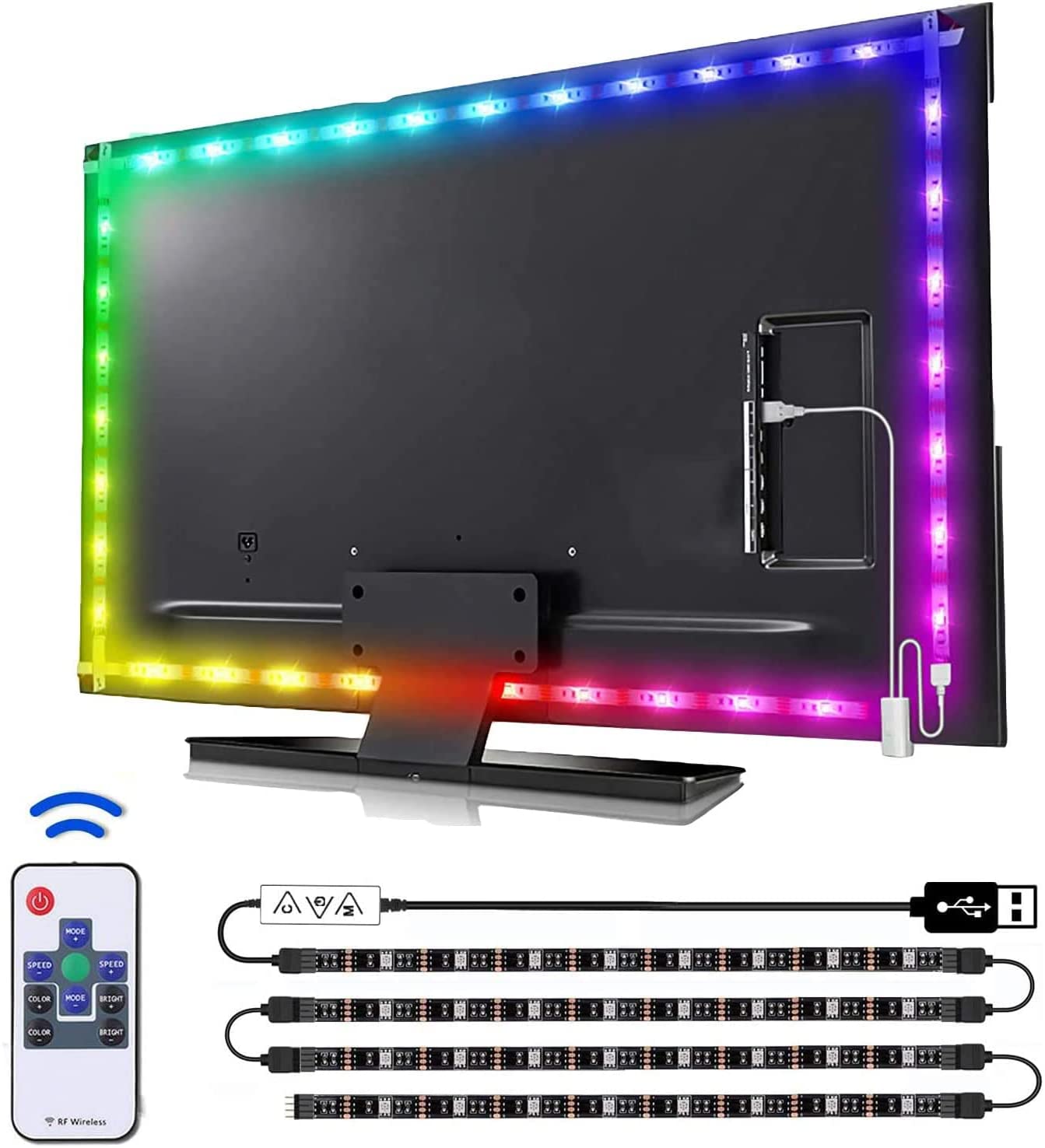 3M LED Strip Lights Rope Light for TV, Gaming and Computer (Lights Strip App with Remote Control) Tristar Online