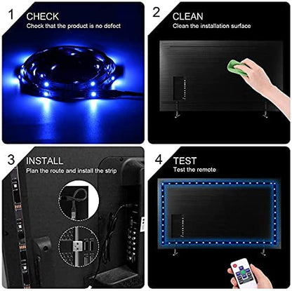 3M LED Strip Lights Rope Light for TV, Gaming and Computer (Lights Strip App with Remote Control) Tristar Online