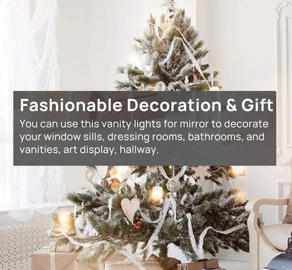 Hollywood Vanity Style LED Makeup Lights Mirror with 3 Color Modes Lights with 10 Dimmable Bulbs (Mirror Not Include) Tristar Online