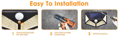 100 Waterproof LED Motion Sensor Solar Security Lights Outdoor (2pack) Tristar Online