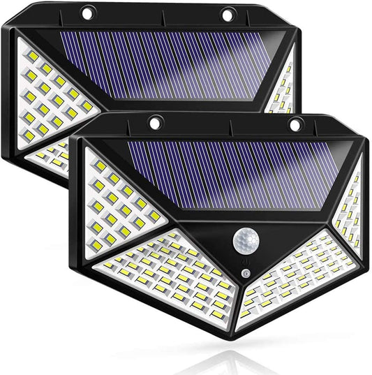 100 Waterproof LED Motion Sensor Solar Security Lights Outdoor (2pack) Tristar Online