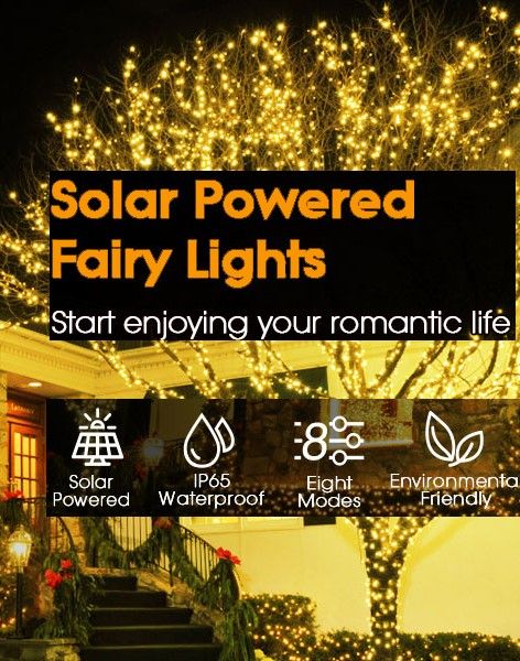 200 Waterproof LED Solar Fairy Light Outdoor with 8 Lighting Modes for Home,Garden and Decoration Tristar Online