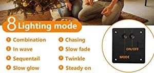 200 Waterproof LED Solar Fairy Light Outdoor with 8 Lighting Modes for Home,Garden and Decoration Tristar Online