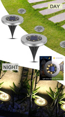 8 Pack LED Solar Pathway Lights Outdoor Solar Ground Lights (Warm White) Tristar Online