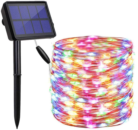20m 200 LED Solar Powered Outdoor Lights with 8 Lighting Modes and Waterproof for Home,Garden and Decoration Tristar Online