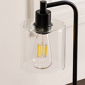 2x Pack Industrial Table Lamp with 2 USB Port for Bedside Nightstand Desk and Living Room Office (Bulb not Included) Tristar Online