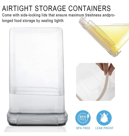 14 Pieces Airtight Food Storage and BPA Free Plastic with Easy Lock Black Lids Labels for Kitchen Tristar Online