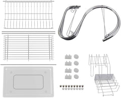 Metal Dish Drying Rack Kitchen-2-Tier with Drain Board Tristar Online