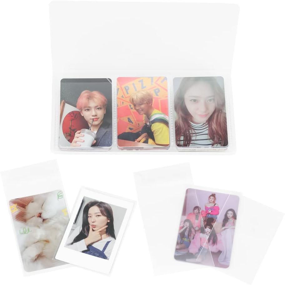 100 Packs Photocard Sleeves, 200Microns Kpop (Sealable) Tristar Online