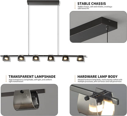 Modern LED Chandelier, 6 Lights, 48W Tristar Online