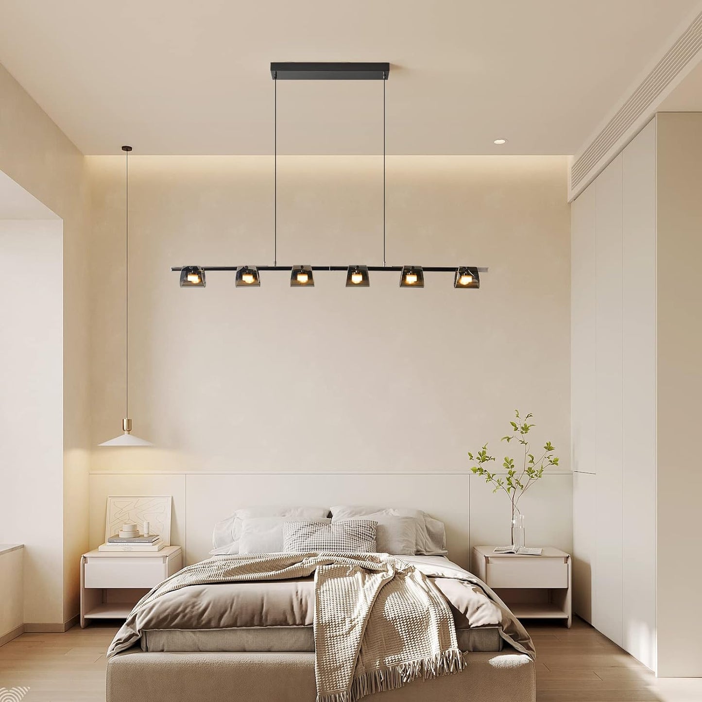 Modern LED Chandelier, 6 Lights, 48W Tristar Online
