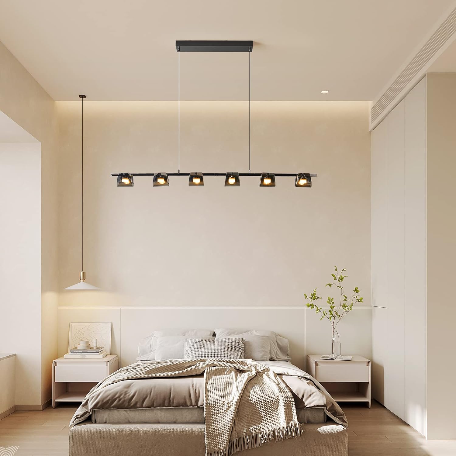 Modern LED Chandelier, 6 Lights, 48W Tristar Online