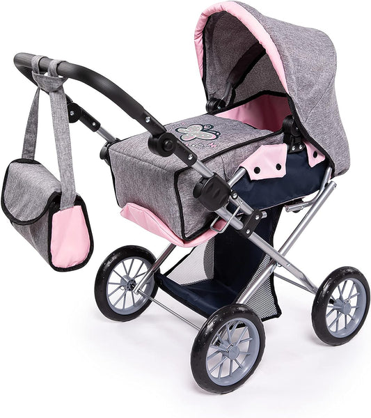 City Star Doll's Pram Bag, Denim Grey and Blue Tristar Online