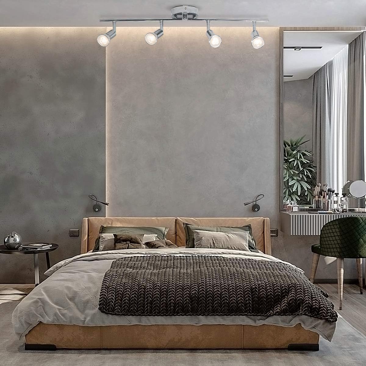 Modern 4 Light Track Lighting Kit LED (Chrome) Tristar Online