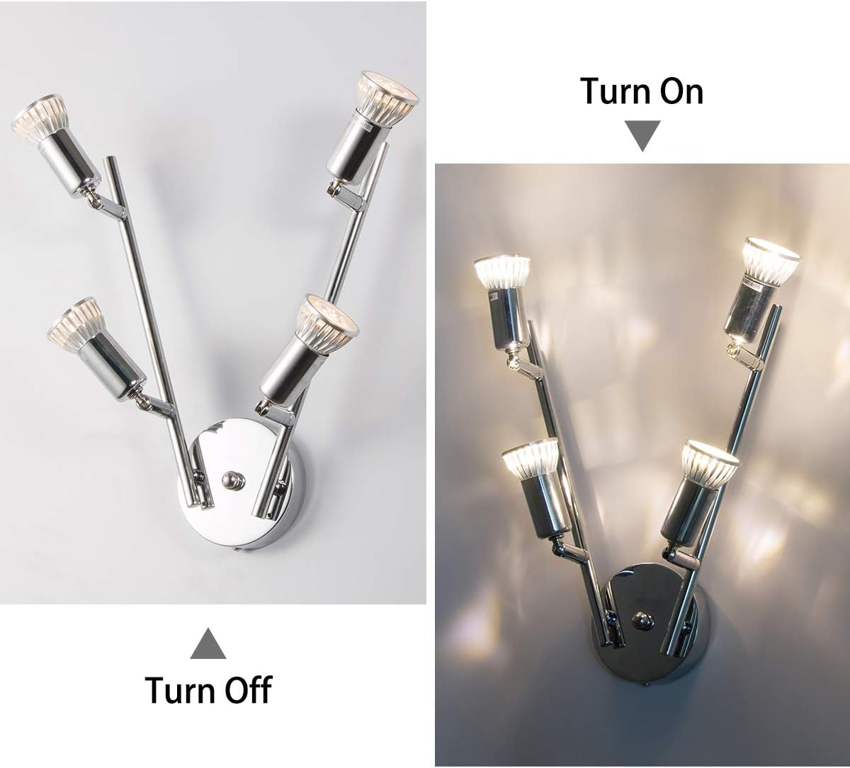 Modern 4 Light Track Lighting Kit LED (Chrome) Tristar Online