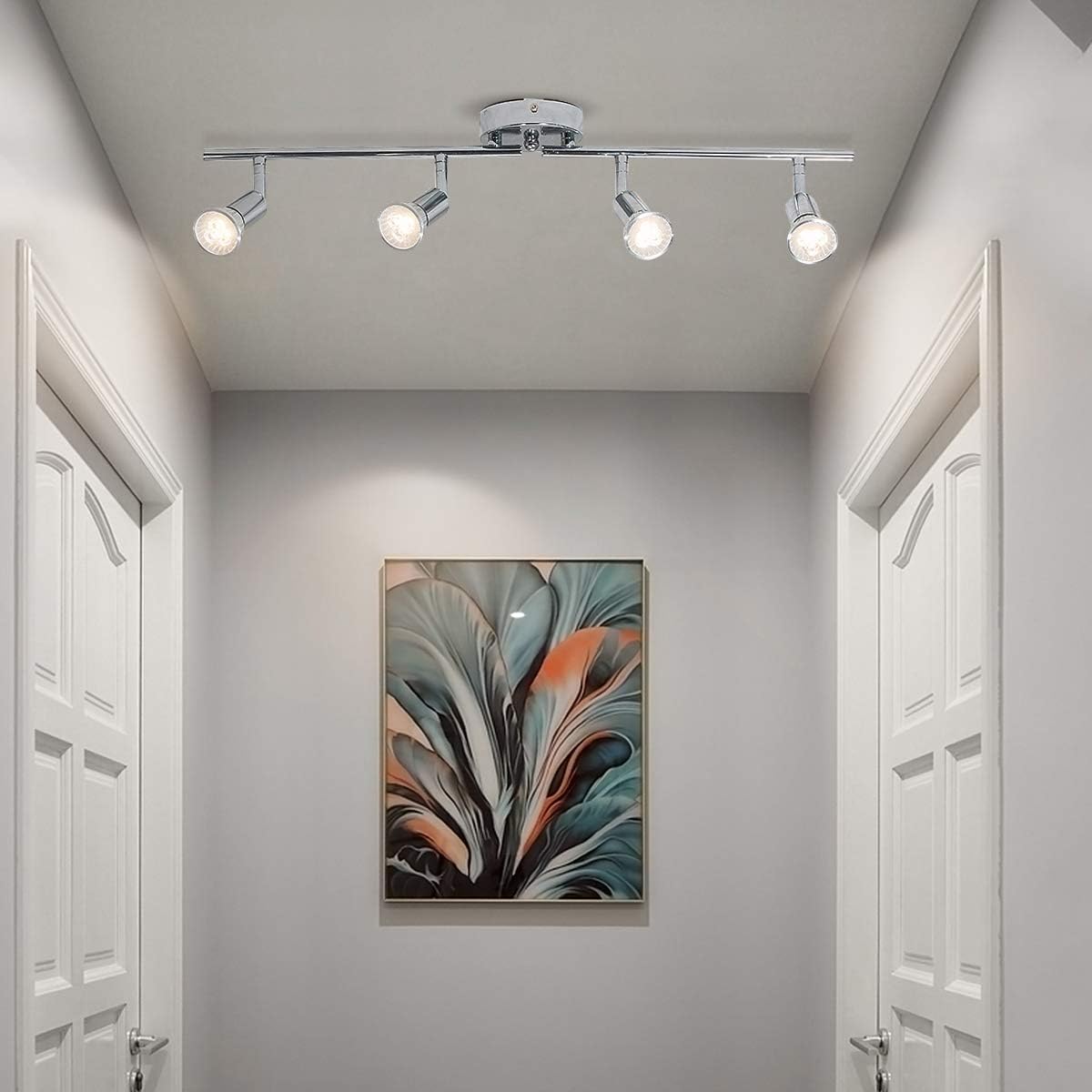 Modern 4 Light Track Lighting Kit LED (Chrome) Tristar Online