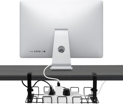 2 pack Under Desk Cable Management Tray, Black Tristar Online