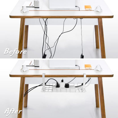 2 pack Under Desk Cable Management Tray, White Tristar Online