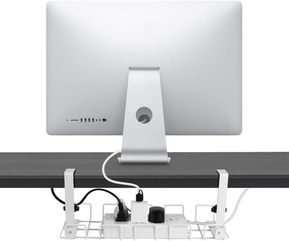 2 pack Under Desk Cable Management Tray, White Tristar Online