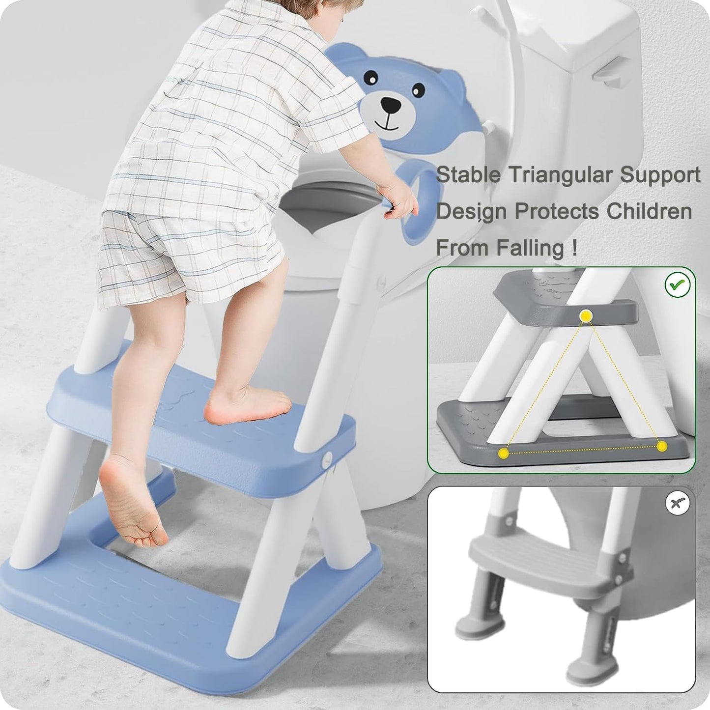 Potty Training Seat Ladder, Kids Boys Girls, Blue Tristar Online