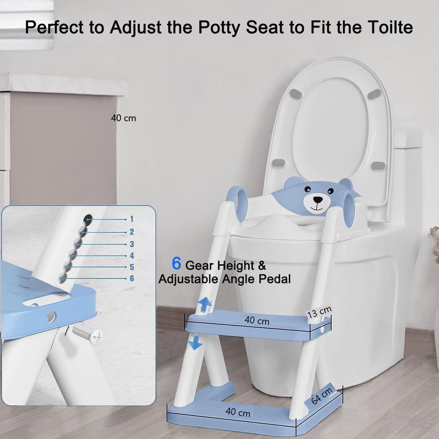 Potty Training Seat Ladder, Kids Boys Girls, Blue Tristar Online