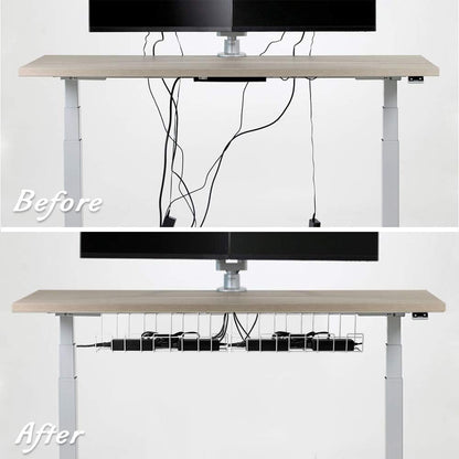 2 Pack Under Desk Cable Management Tray, White Tristar Online