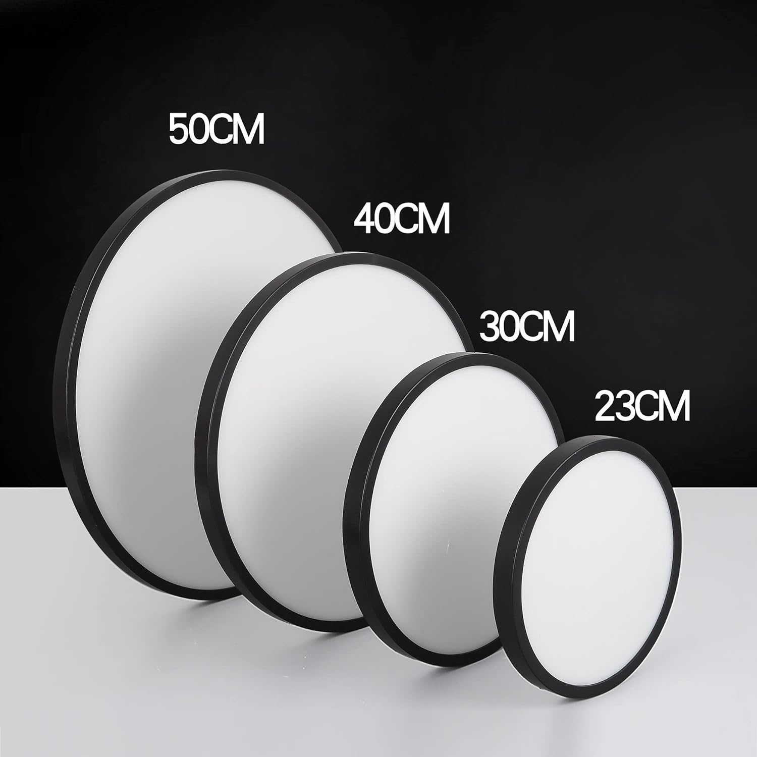 Flush Mount LED Ceiling Light, Natural, Black 48W Tristar Online